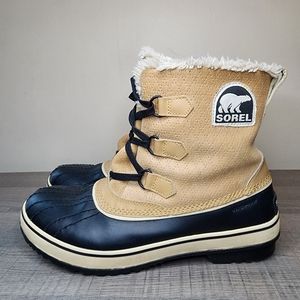 Sorel Boots Leather Lace Up Waterproof Women's Size 10